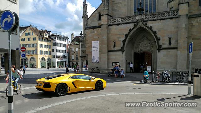Lamborghini Aventador spotted in Zurich, Switzerland