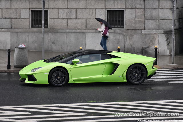 Lamborghini Aventador spotted in Warsaw, Poland