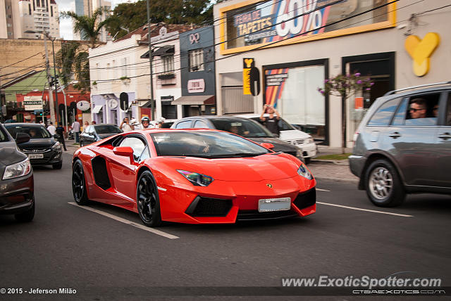 Lamborghini Aventador spotted in Curitiba, Brazil