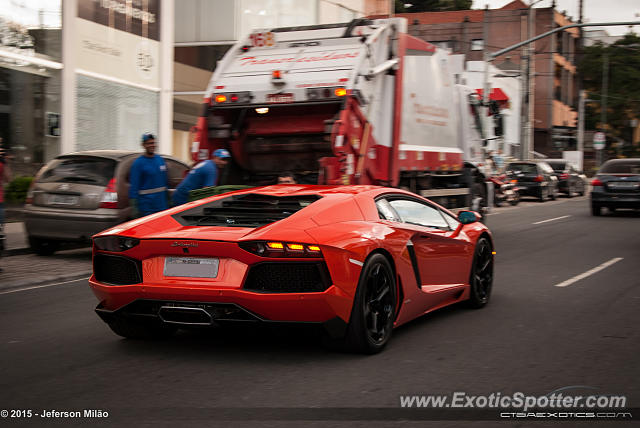 Lamborghini Aventador spotted in Curitiba, Brazil