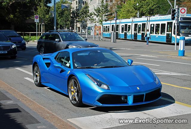 Ferrari 488 GTB spotted in Zurich, Switzerland