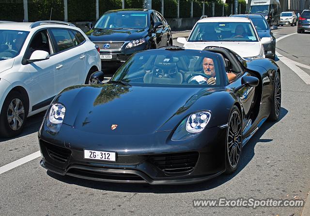 Porsche 918 Spyder spotted in Zurich, Switzerland