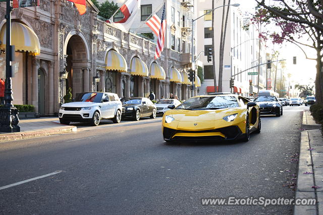 Lamborghini Aventador spotted in Beverly Hills, California