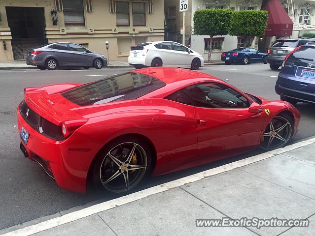 Ferrari 458 Italia spotted in San Francisco, California