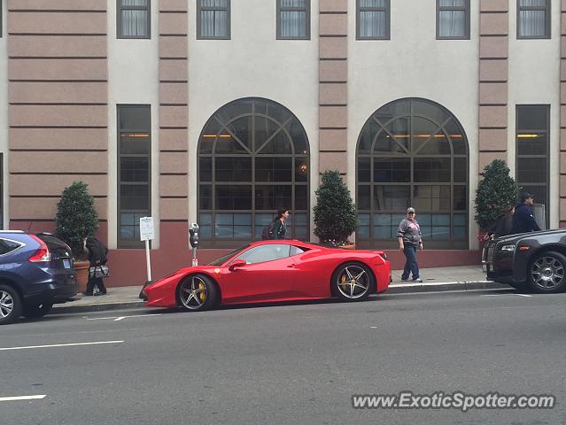 Ferrari 458 Italia spotted in San Francisco, California