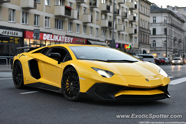 Lamborghini Aventador spotted in Warsaw, Poland