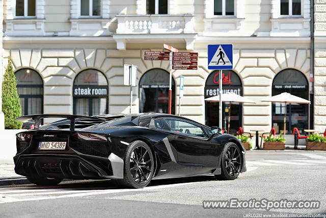 Lamborghini Aventador spotted in Warsaw, Poland