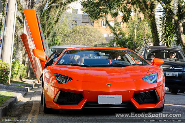 Lamborghini Aventador spotted in Curitiba, Brazil