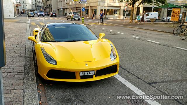 Ferrari 488 GTB spotted in Zurich, Switzerland