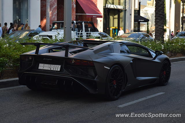 Lamborghini Aventador spotted in Beverly Hills, California