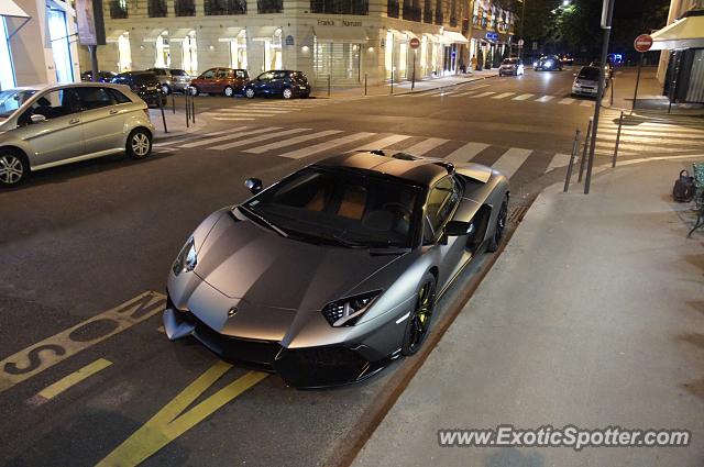 Lamborghini Aventador spotted in Paris, France