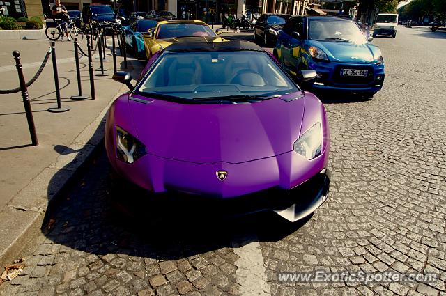 Lamborghini Aventador spotted in Paris, France