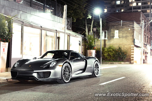 Porsche 918 Spyder spotted in Toronto, Canada