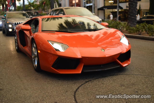 Lamborghini Aventador spotted in Beverly Hills, California