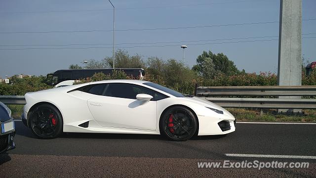 Lamborghini Huracan spotted in A1, S. Donato, Italy