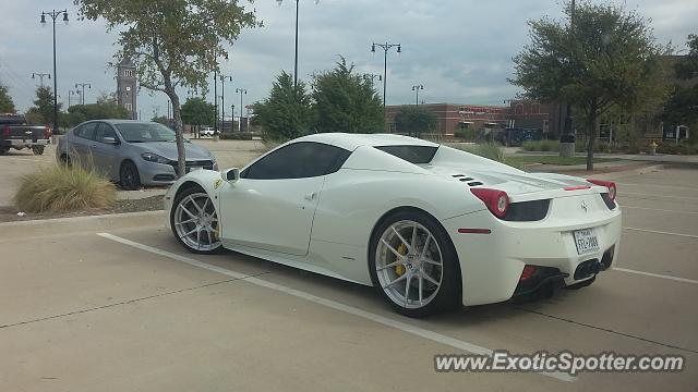 Ferrari 458 Italia spotted in Dallas, Texas