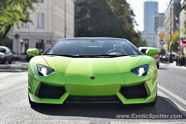 Lamborghini Aventador spotted in Warsaw, Poland