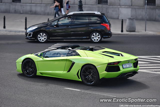 Lamborghini Aventador spotted in Warsaw, Poland