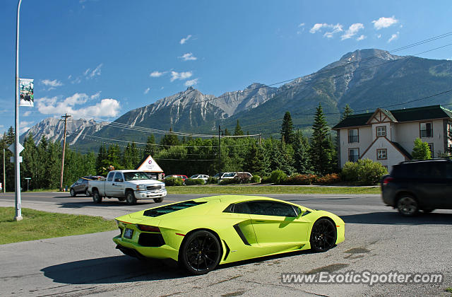 Lamborghini Aventador spotted in Canmore, Canada