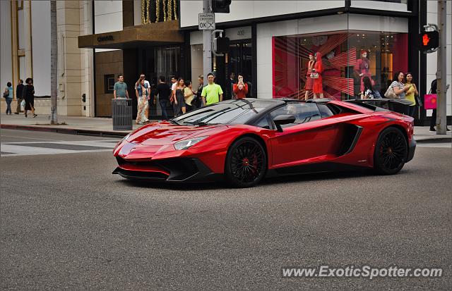 Lamborghini Aventador spotted in Beverly Hills, California