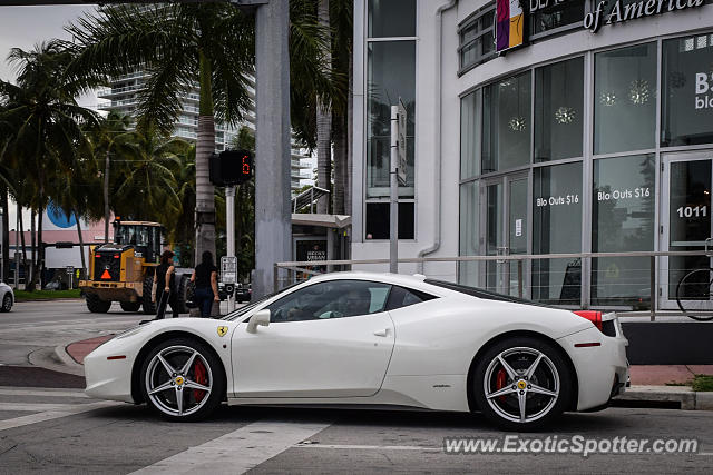 Ferrari 458 Italia spotted in Miami Beach, Florida