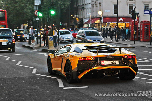 Lamborghini Aventador spotted in London, United Kingdom