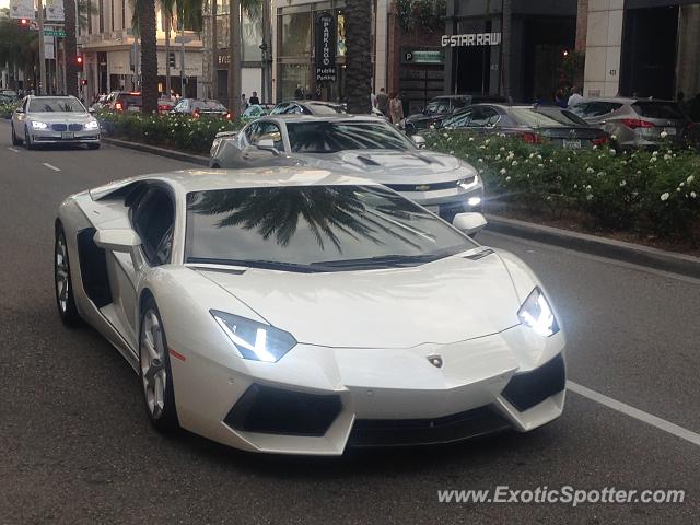 Lamborghini Aventador spotted in Beverly Hills, California