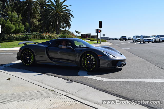 Porsche 918 Spyder spotted in Newport Beach, California