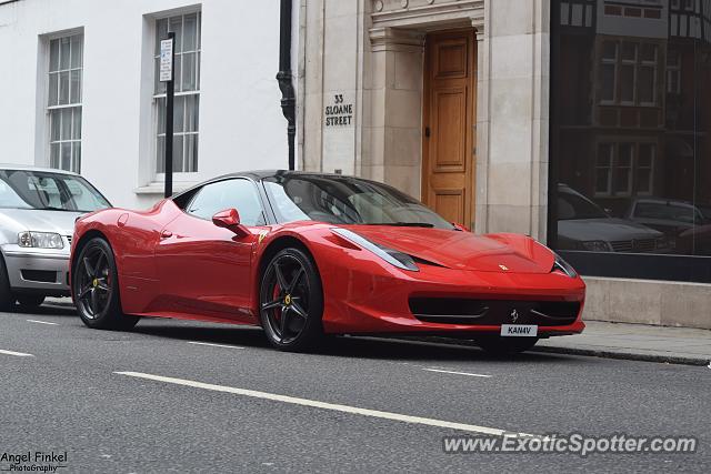 Ferrari 458 Italia spotted in London, United Kingdom