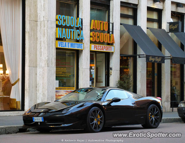 Ferrari 458 Italia spotted in Milan, Italy