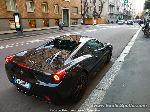 Ferrari 458 Italia spotted in Milan, Italy