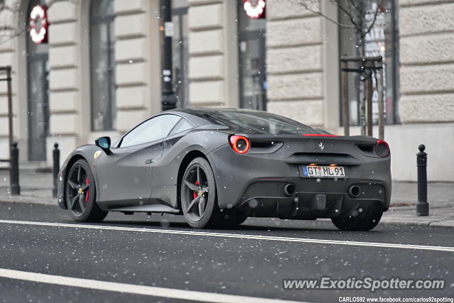 Ferrari 488 GTB spotted in Warsaw, Poland