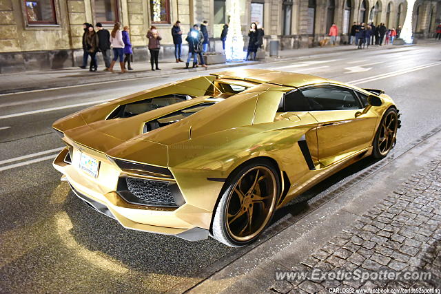 Lamborghini Aventador spotted in Warsaw, Poland