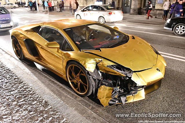 Lamborghini Aventador spotted in Warsaw, Poland