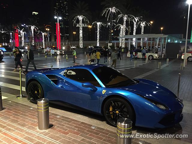 Ferrari 488 GTB spotted in Dubai, United Arab Emirates