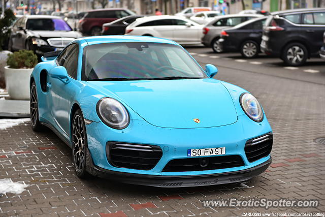 Porsche 911 Turbo spotted in Warsaw, Poland