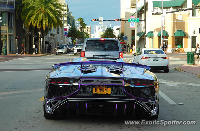 Lamborghini Aventador spotted in Miami, Florida