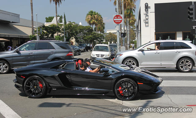 Lamborghini Aventador spotted in Beverly Hills, California