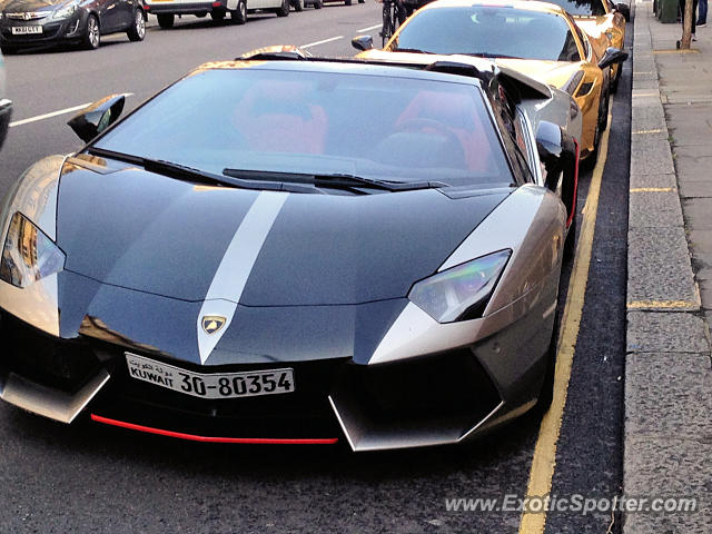 Lamborghini Aventador spotted in London, United Kingdom