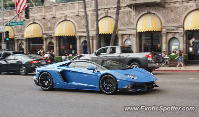 Lamborghini Aventador spotted in Beverly Hills, California