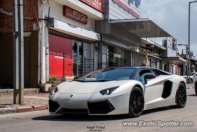 Lamborghini Aventador spotted in Netivot, Israel