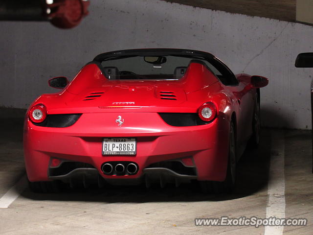 Ferrari 458 Italia spotted in Houston, Texas