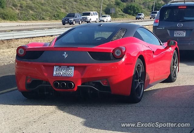 Ferrari 458 Italia spotted in San Diego, California