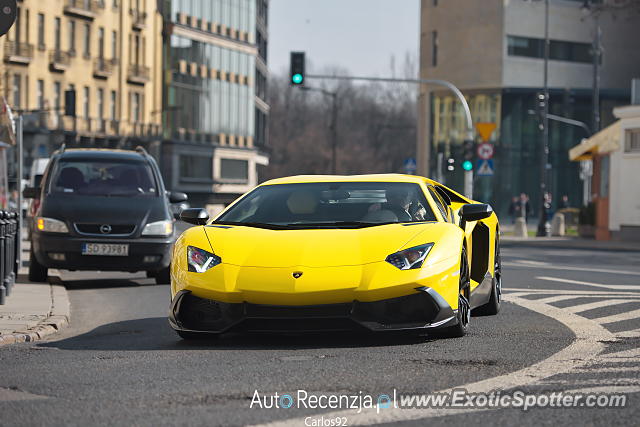 Lamborghini Aventador spotted in Warsaw, Poland