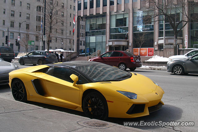 Lamborghini Aventador spotted in Montreal, Canada