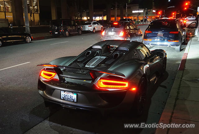 Porsche 918 Spyder spotted in Beverly Hills, California