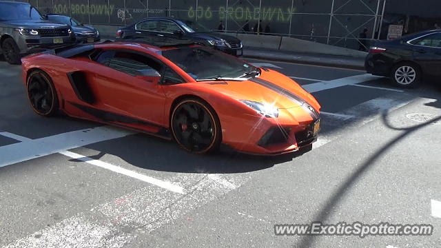 Lamborghini Aventador spotted in Manhattan, New York