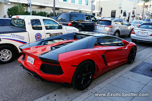 Lamborghini Aventador spotted in Beverly Hills, California