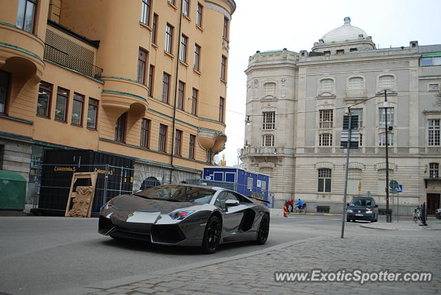 Lamborghini Aventador spotted in Stockholm, Sweden