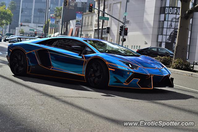 Lamborghini Aventador spotted in Beverly Hills, California